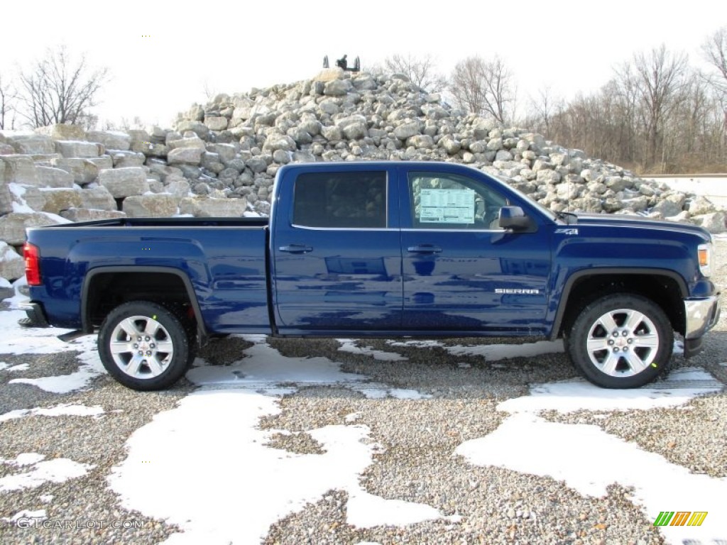 2014 Sierra 1500 SLE Crew Cab 4x4 - Cobalt Blue Metallic / Jet Black photo #1