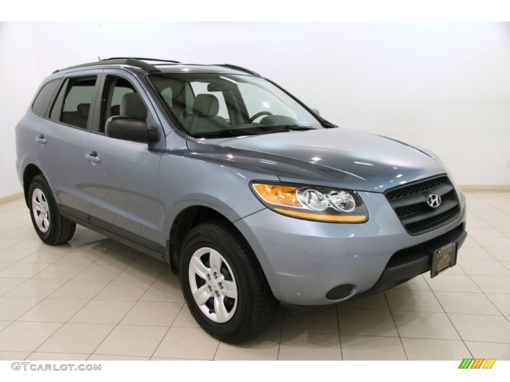 2009 Santa Fe GLS 4WD - Silver Blue / Gray photo #1