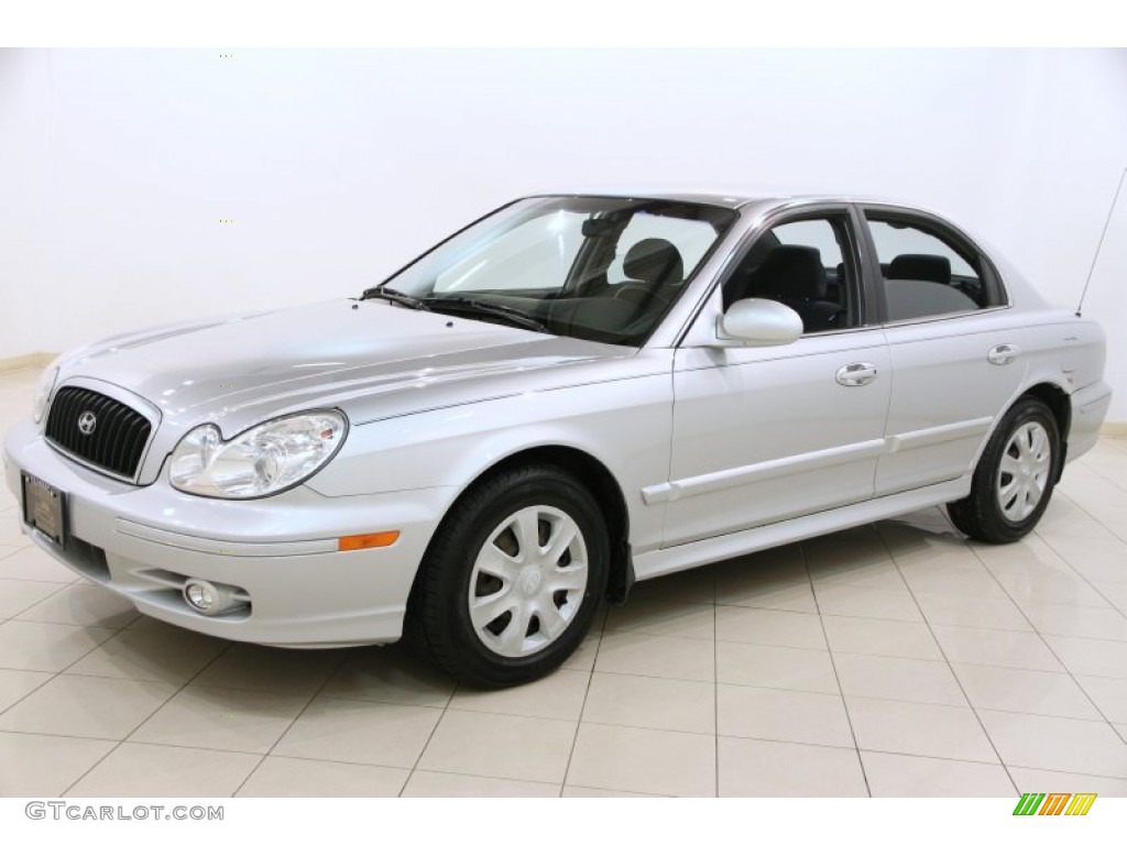 2003 Sonata GLS V6 - Brilliant Silver Metallic / Black photo #3
