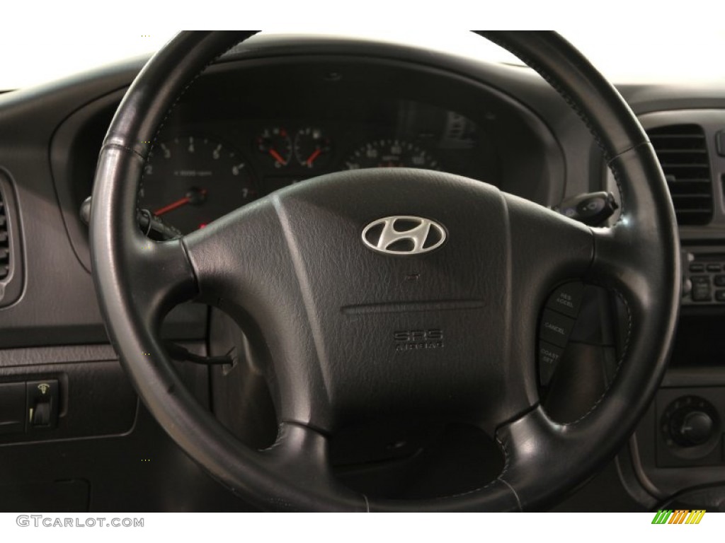 2003 Sonata GLS V6 - Brilliant Silver Metallic / Black photo #7