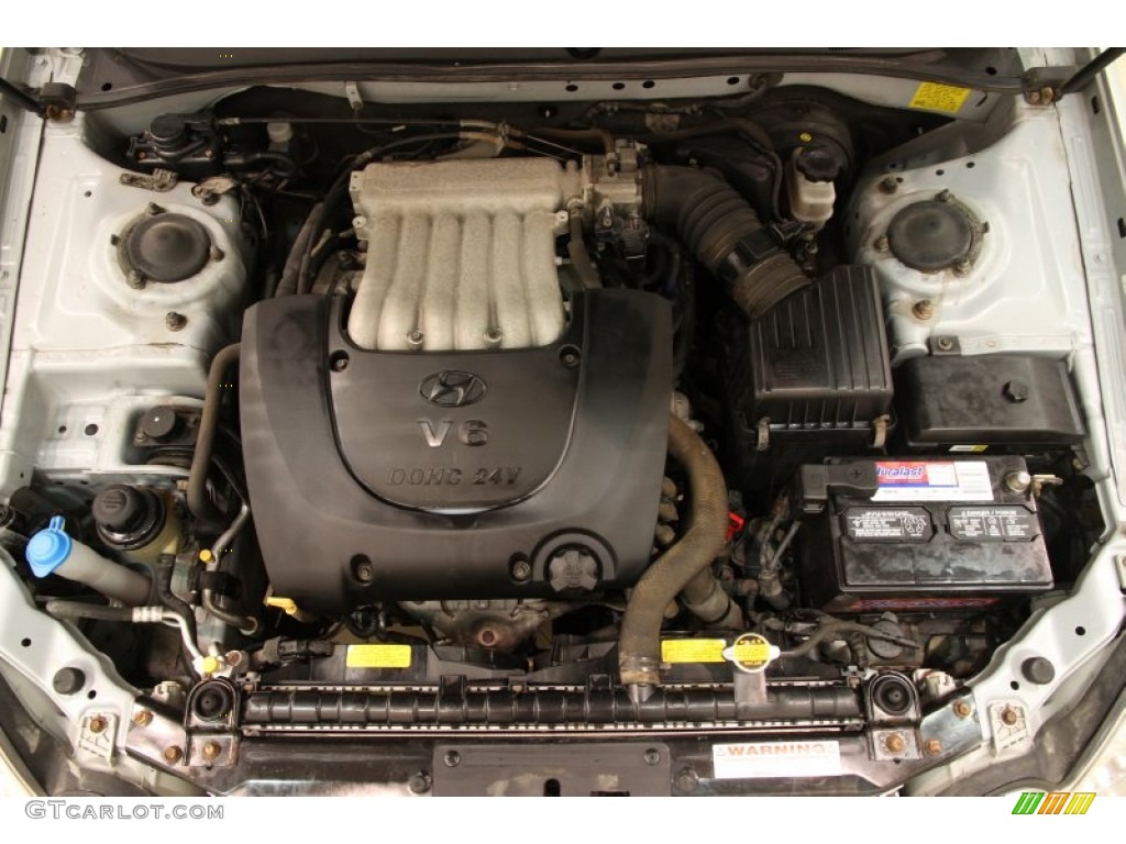 2003 Sonata GLS V6 - Brilliant Silver Metallic / Black photo #11