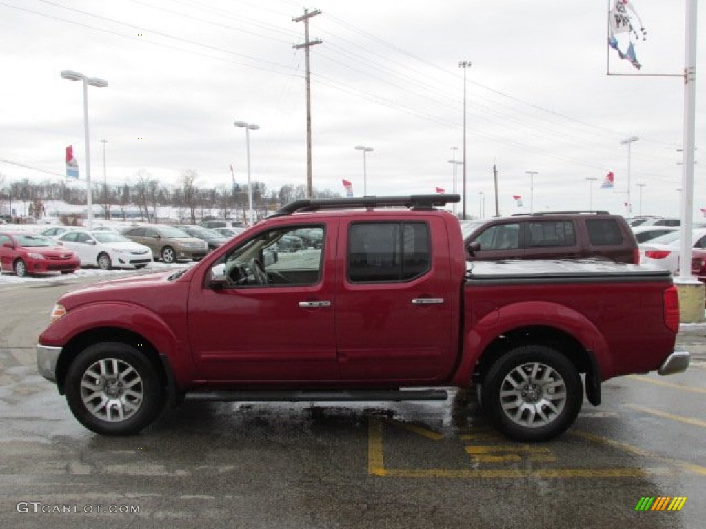 2010 Frontier LE Crew Cab 4x4 - Red Brick / Beige photo #6