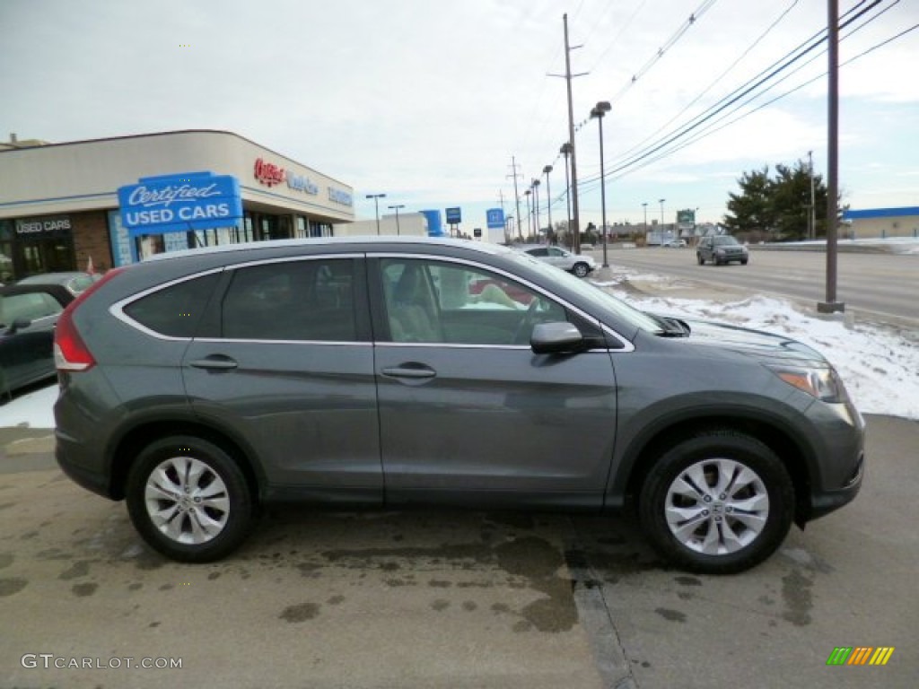 2012 CR-V EX-L 4WD - Polished Metal Metallic / Gray photo #7