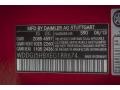 590: Mars Red 2014 Mercedes-Benz C 350 Coupe Color Code
