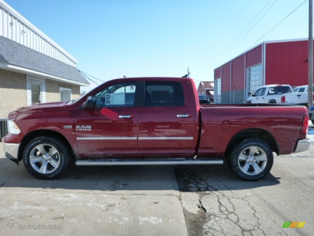 2014 1500 Big Horn Crew Cab 4x4 - Deep Cherry Red Crystal Pearl / Black/Diesel Gray photo #2