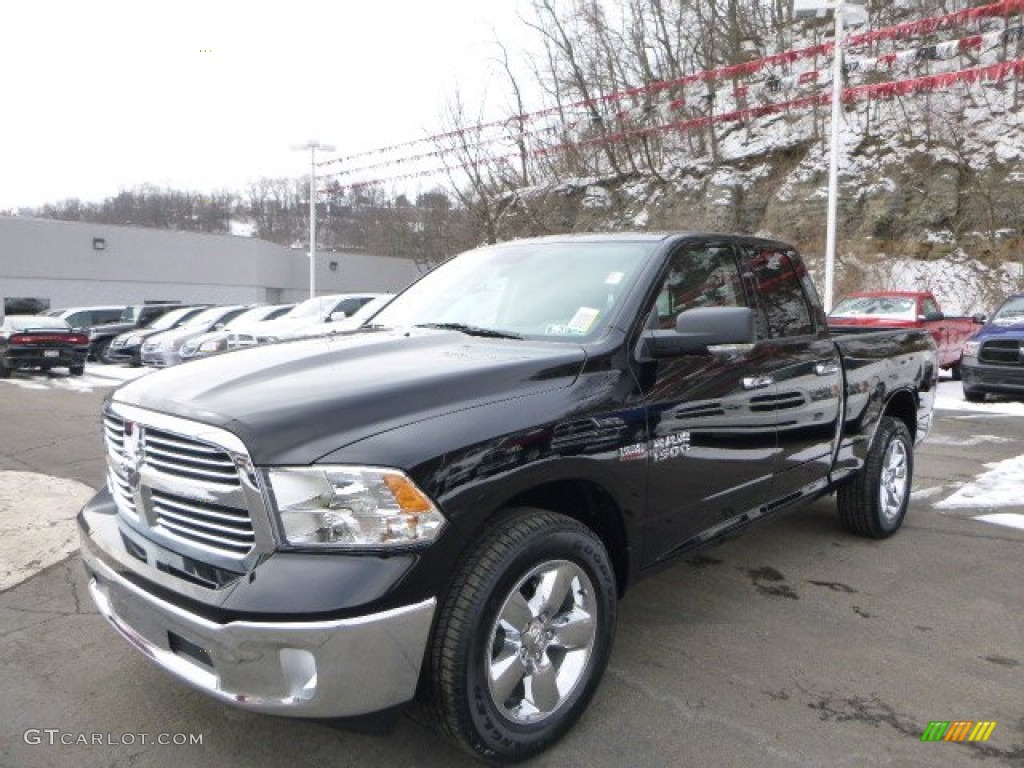 2014 1500 Big Horn Quad Cab 4x4 - Black / Black/Diesel Gray photo #1