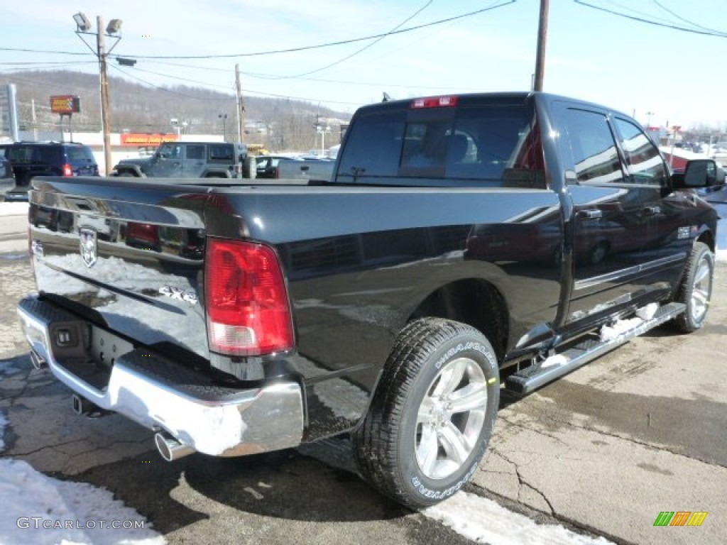 2014 1500 Big Horn Crew Cab 4x4 - Black / Black/Diesel Gray photo #6