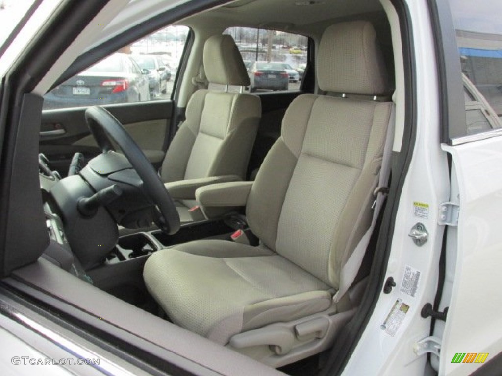 2012 CR-V EX 4WD - White Diamond Pearl / Beige photo #12