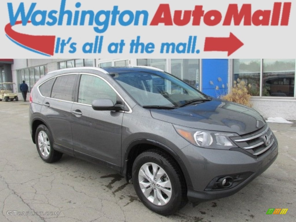 2012 CR-V EX-L 4WD - Polished Metal Metallic / Gray photo #1