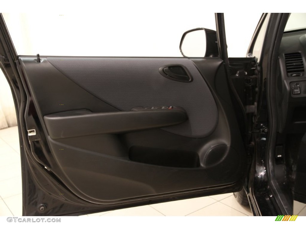 2008 Honda Fit Hatchback Black/Grey Door Panel Photo #91154937