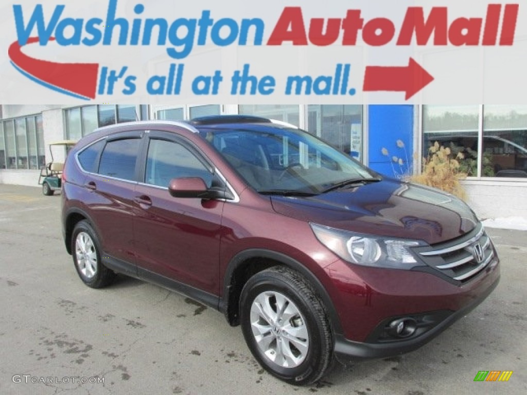 2012 CR-V EX-L 4WD - Basque Red Pearl II / Beige photo #1