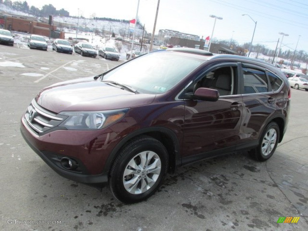 2012 CR-V EX-L 4WD - Basque Red Pearl II / Beige photo #6