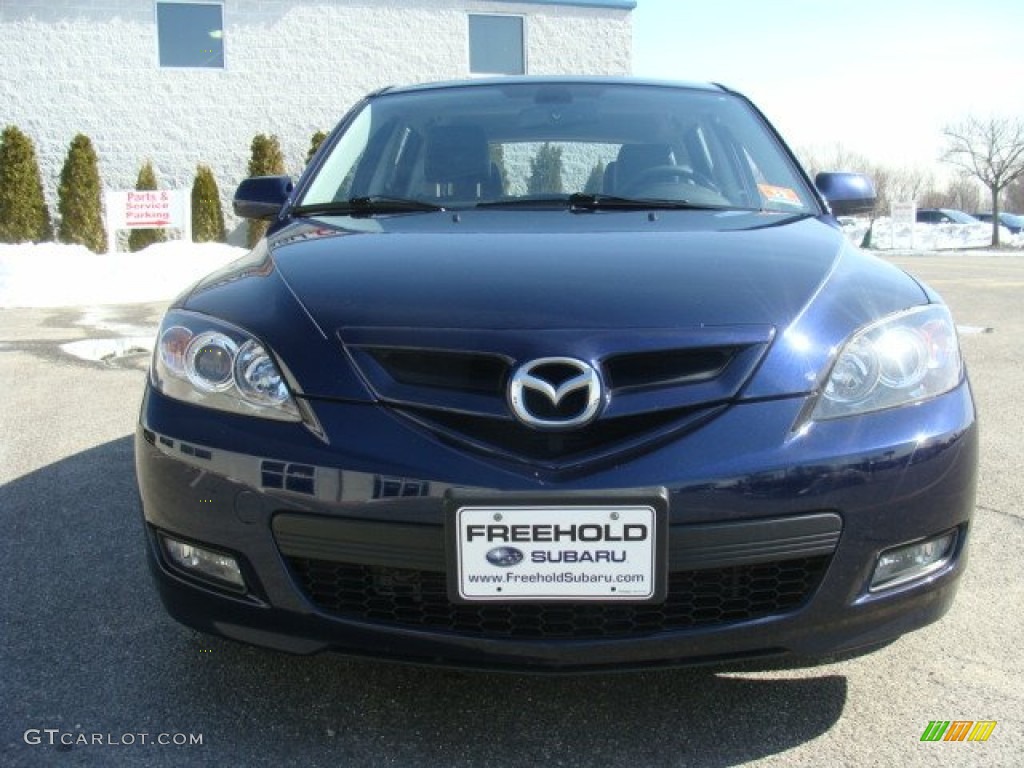 2008 MAZDA3 s Grand Touring Hatchback - Stormy Blue Mica / Black photo #2