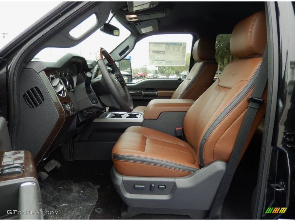 Platinum Pecan Leather Interior 2014 Ford F250 Super Duty Platinum Crew Cab 4x4 Photo #91159435