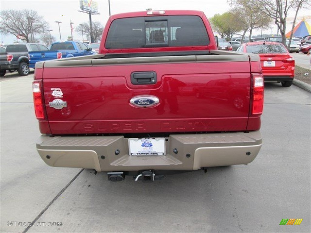 2014 F250 Super Duty King Ranch Crew Cab 4x4 - Ruby Red Metallic / King Ranch Chaparral Leather/Adobe Trim photo #5