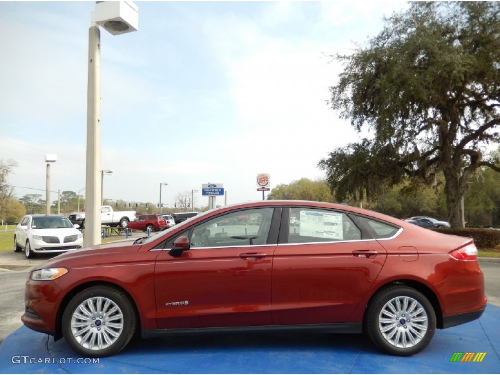 Sunset 2014 Ford Fusion Hybrid S Exterior Photo #91161534