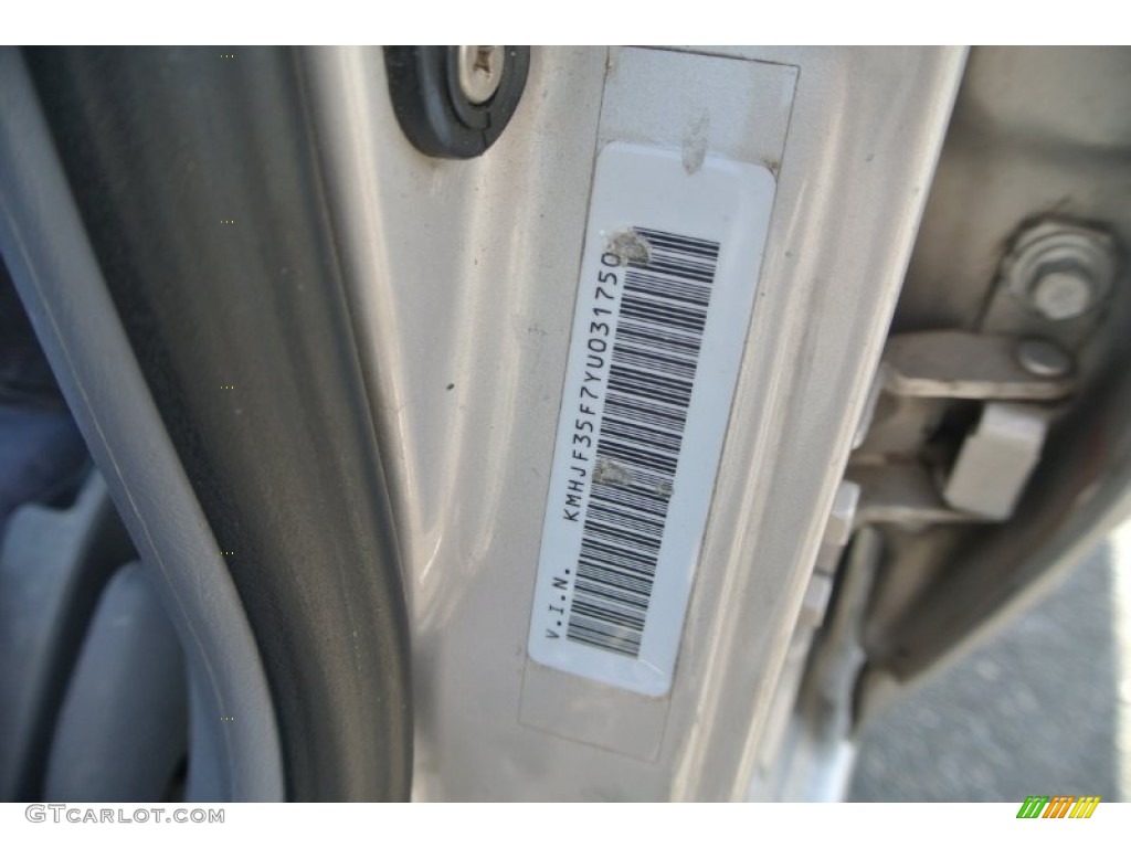 2000 Elantra GLS Sedan - Slate Gray / Gray photo #7