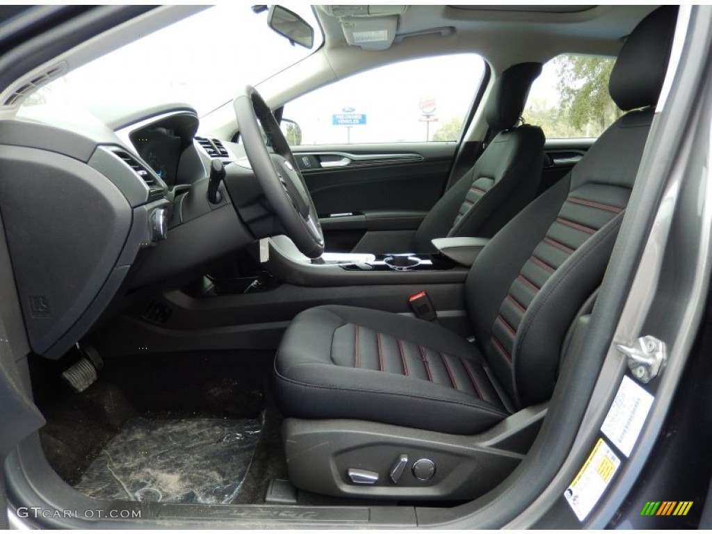 Charcoal Black Interior 2014 Ford Fusion SE EcoBoost Photo #91161825