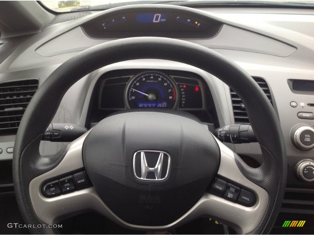 2008 Honda Civic EX Sedan Gray Steering Wheel Photo #91162575