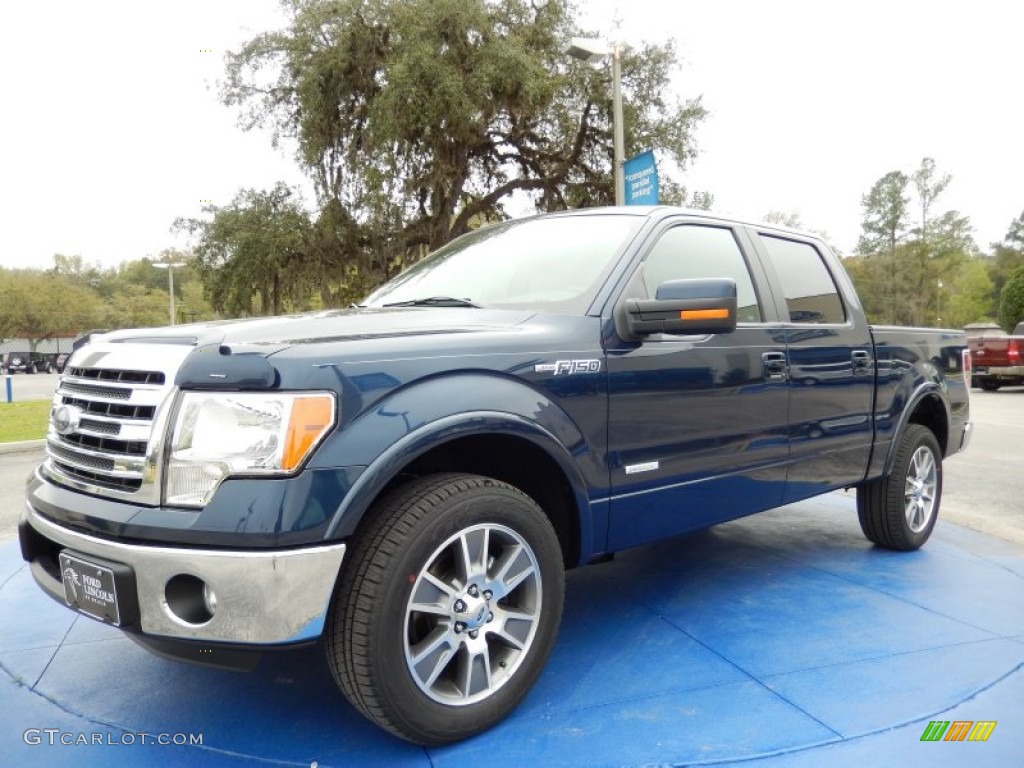 2014 F150 Lariat SuperCrew - Blue Jeans / Black photo #1