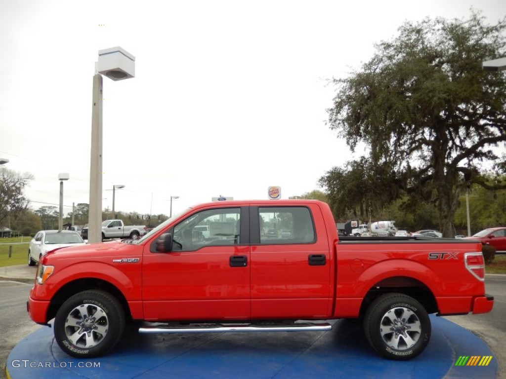 2014 F150 STX SuperCrew - Race Red / Steel Grey photo #2