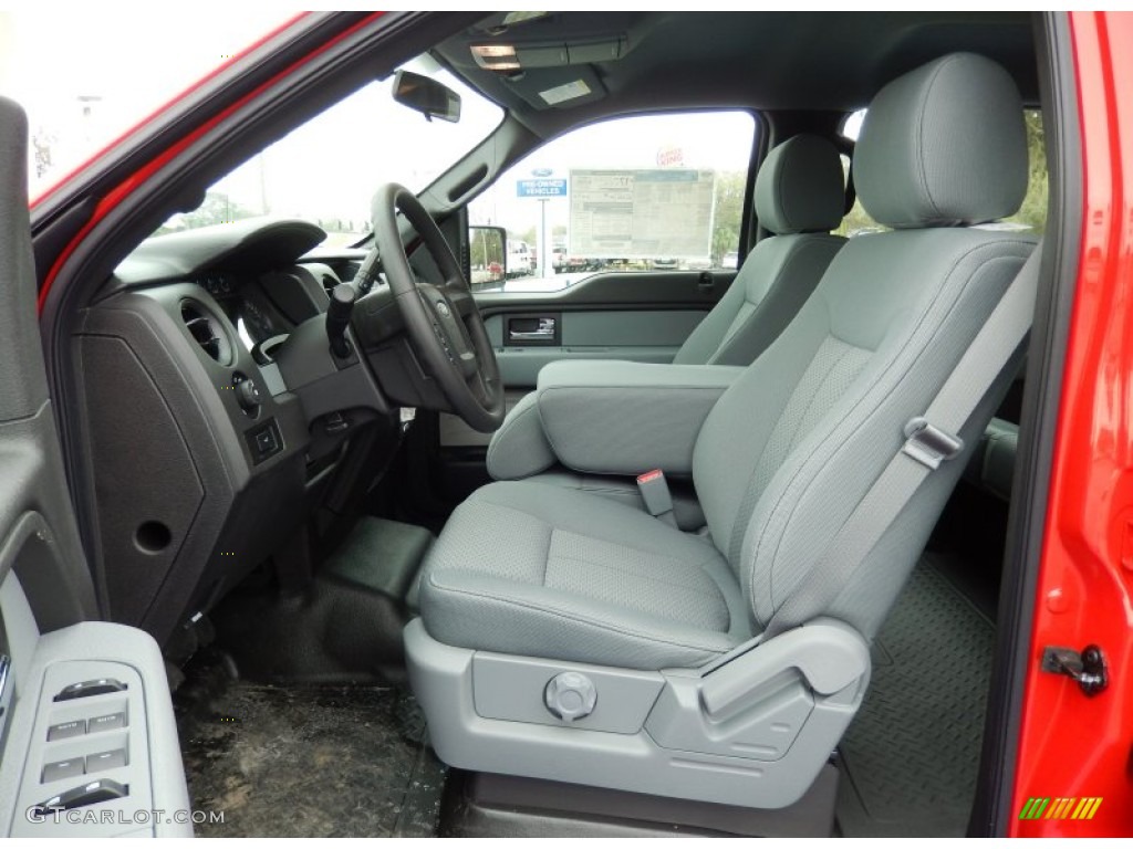 Steel Grey Interior 2014 Ford F150 STX SuperCrew Photo #91163799