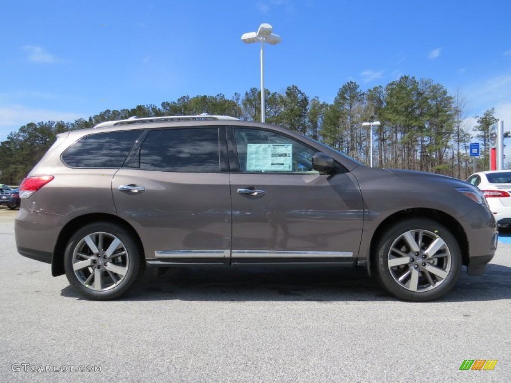 Mocha Stone 2014 Nissan Pathfinder Platinum Exterior Photo #91166429