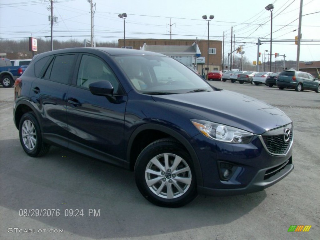 2013 CX-5 Touring - Stormy Blue Mica / Black photo #3