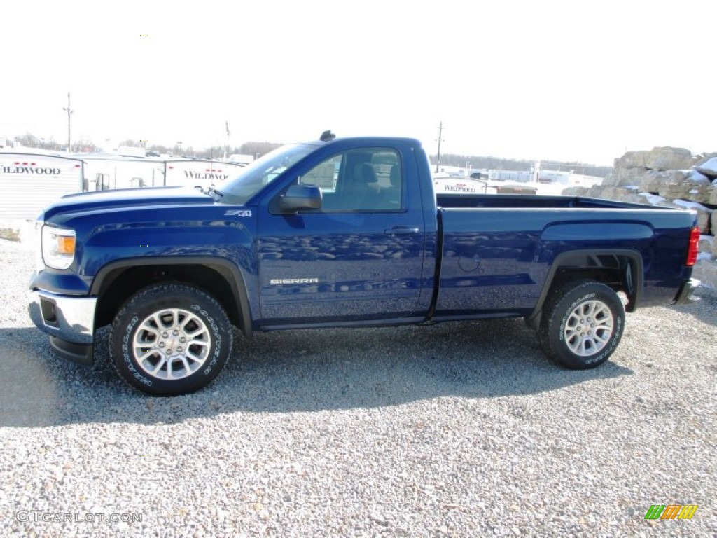 Cobalt Blue Metallic 2014 GMC Sierra 1500 SLE Regular Cab 4x4 Exterior Photo #91175311