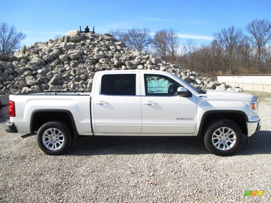 2014 Sierra 1500 SLE Crew Cab 4x4 - White Diamond Tricoat / Jet Black photo #1