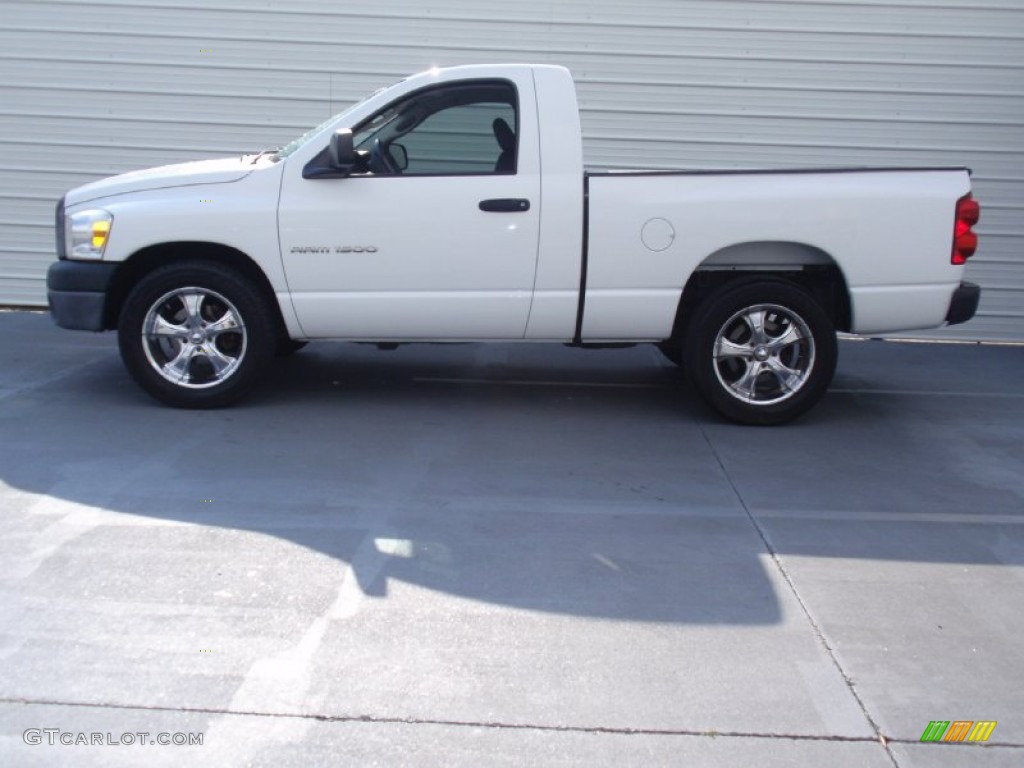 2007 Ram 1500 ST Regular Cab - Bright White / Medium Slate Gray photo #5