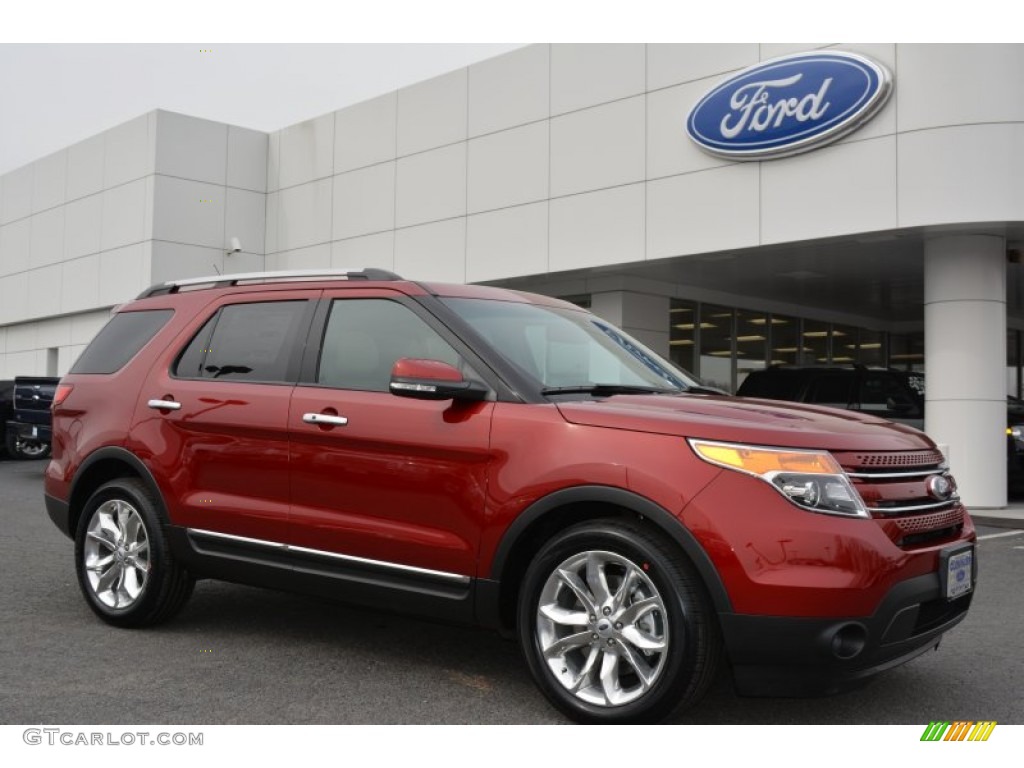2014 Explorer Limited - Ruby Red / Medium Light Stone photo #1