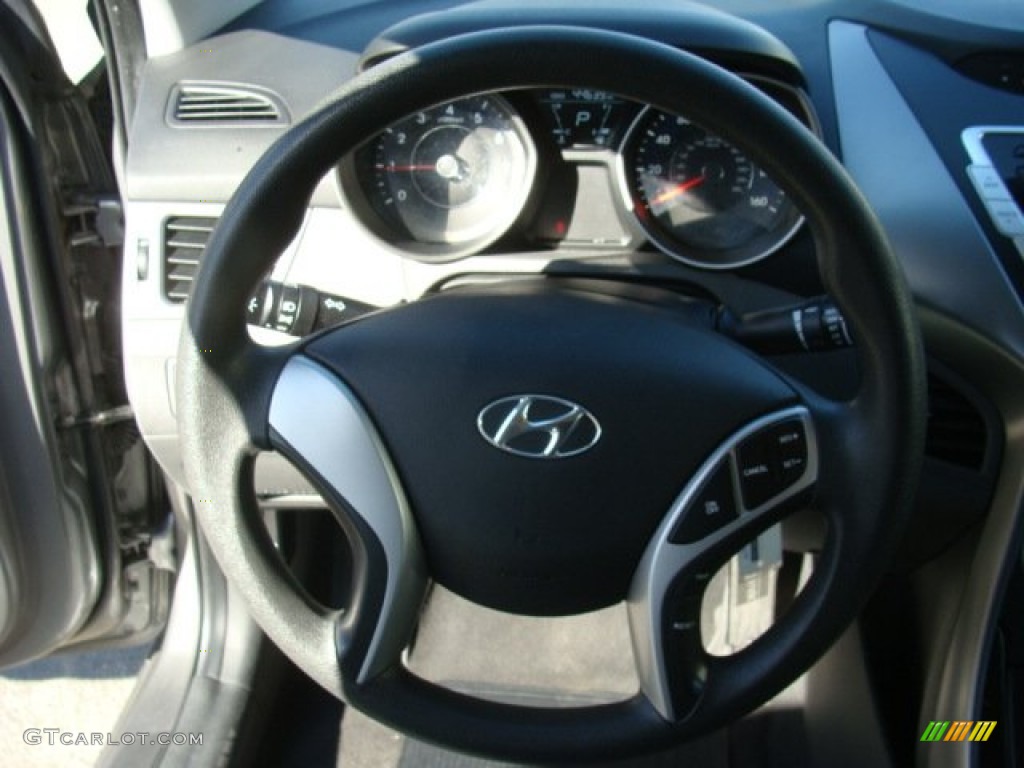 2012 Elantra GLS - Harbor Gray Metallic / Gray photo #13
