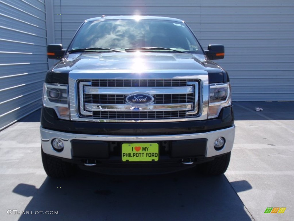 2014 F150 XLT SuperCrew 4x4 - Tuxedo Black / Steel Grey photo #8