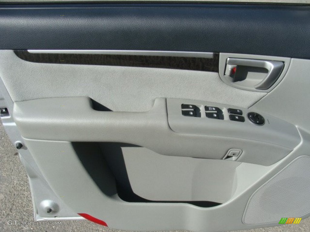 2008 Santa Fe SE 4WD - Bright Silver / Gray photo #7