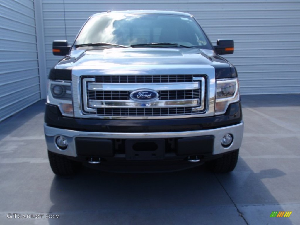 2014 F150 XLT SuperCrew 4x4 - Tuxedo Black / Steel Grey photo #8