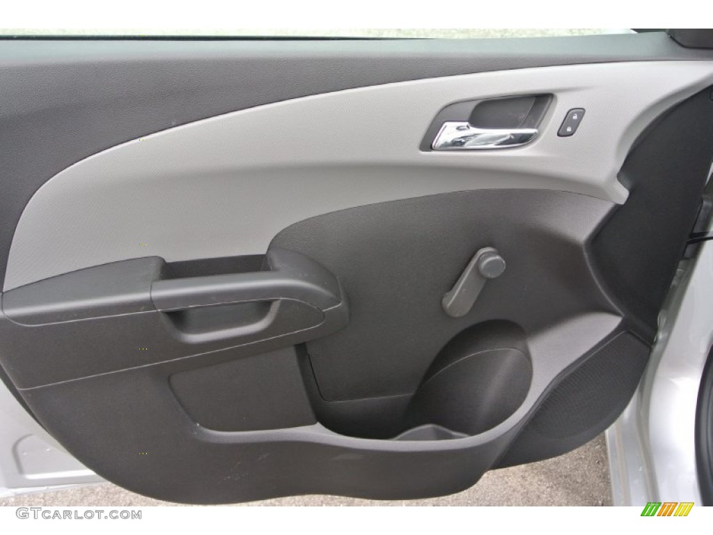 2014 Chevrolet Sonic LS Sedan Jet Black/Dark Titanium Door Panel Photo #91181739