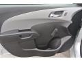 Jet Black/Dark Titanium 2014 Chevrolet Sonic LS Sedan Door Panel