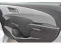 Jet Black/Dark Titanium 2014 Chevrolet Sonic LS Sedan Door Panel
