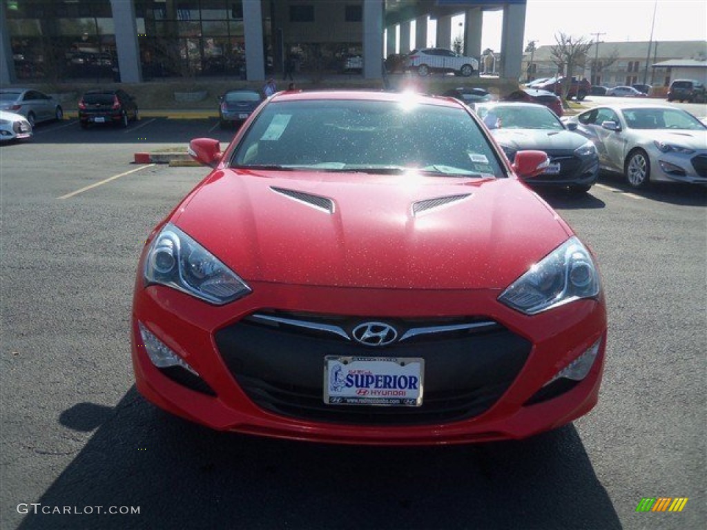 2014 Genesis Coupe 3.8L Ultimate - Tsukuba Red / Ultimate Black Leather photo #2