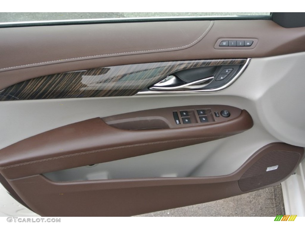 2014 Cadillac ATS 3.6L Light Platinum/Brownstone Door Panel Photo #91183147