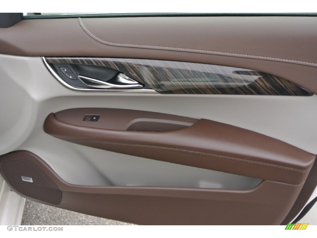 2014 Cadillac ATS 3.6L Light Platinum/Brownstone Door Panel Photo #91183291