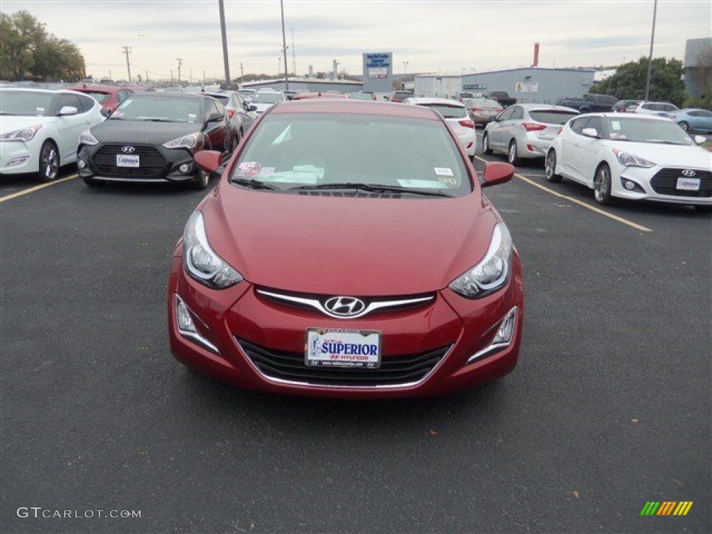 2014 Elantra SE Sedan - Red / Beige photo #2
