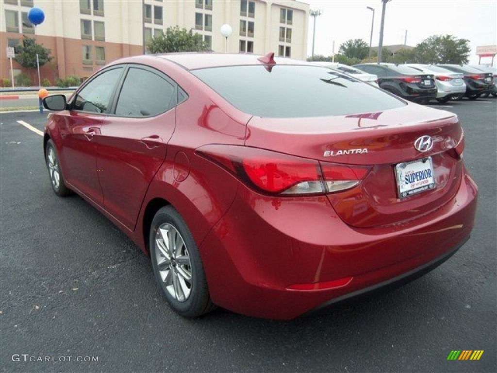 2014 Elantra SE Sedan - Red / Beige photo #4