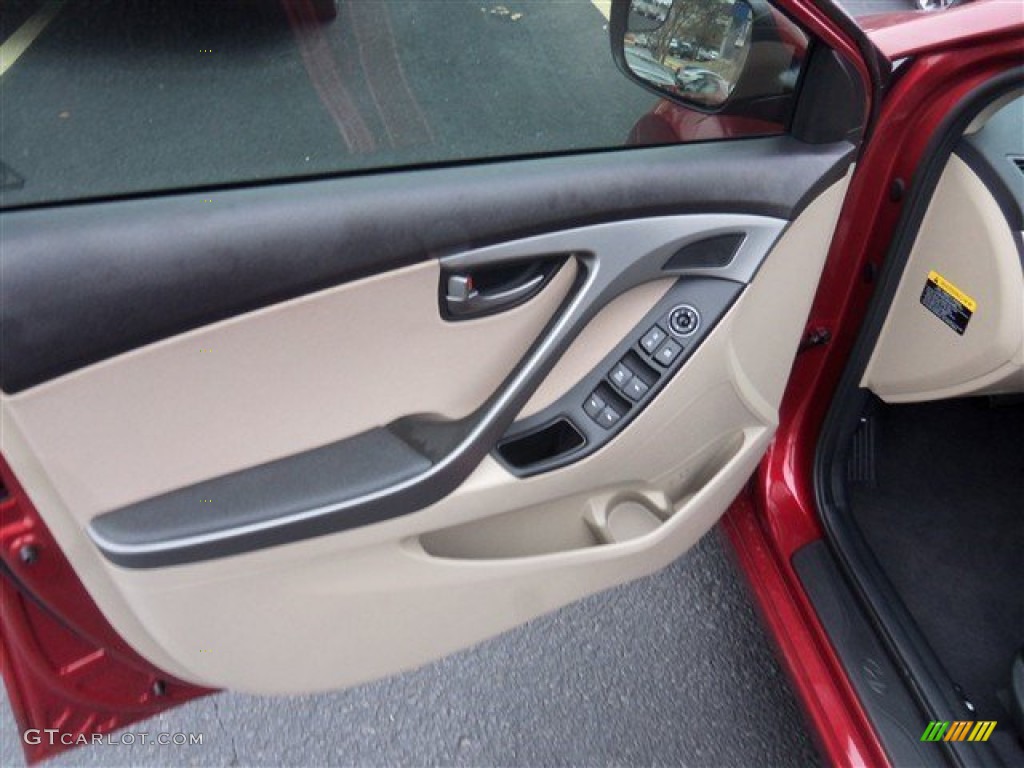 2014 Elantra SE Sedan - Red / Beige photo #5