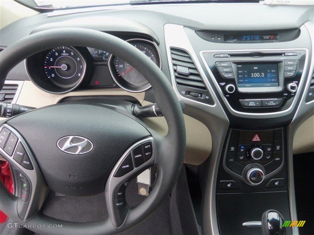 2014 Elantra SE Sedan - Red / Beige photo #7