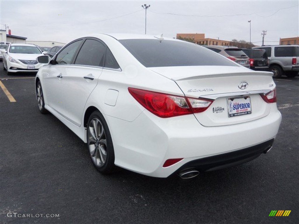 2014 Sonata SE 2.0T - Pearl White / Black photo #4