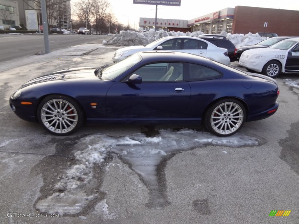 Midnight Blue Metallic 2005 Jaguar XK XKR Coupe Exterior Photo #91186690