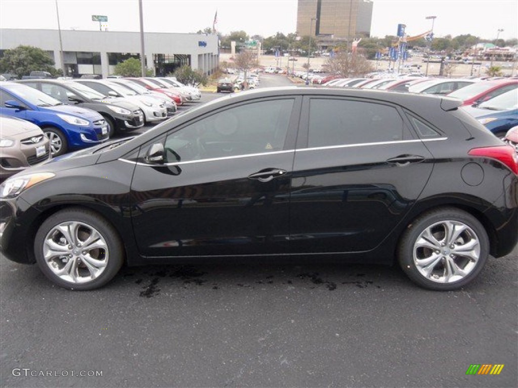 2014 Elantra GT - Black Noir Pearl / Blue photo #3