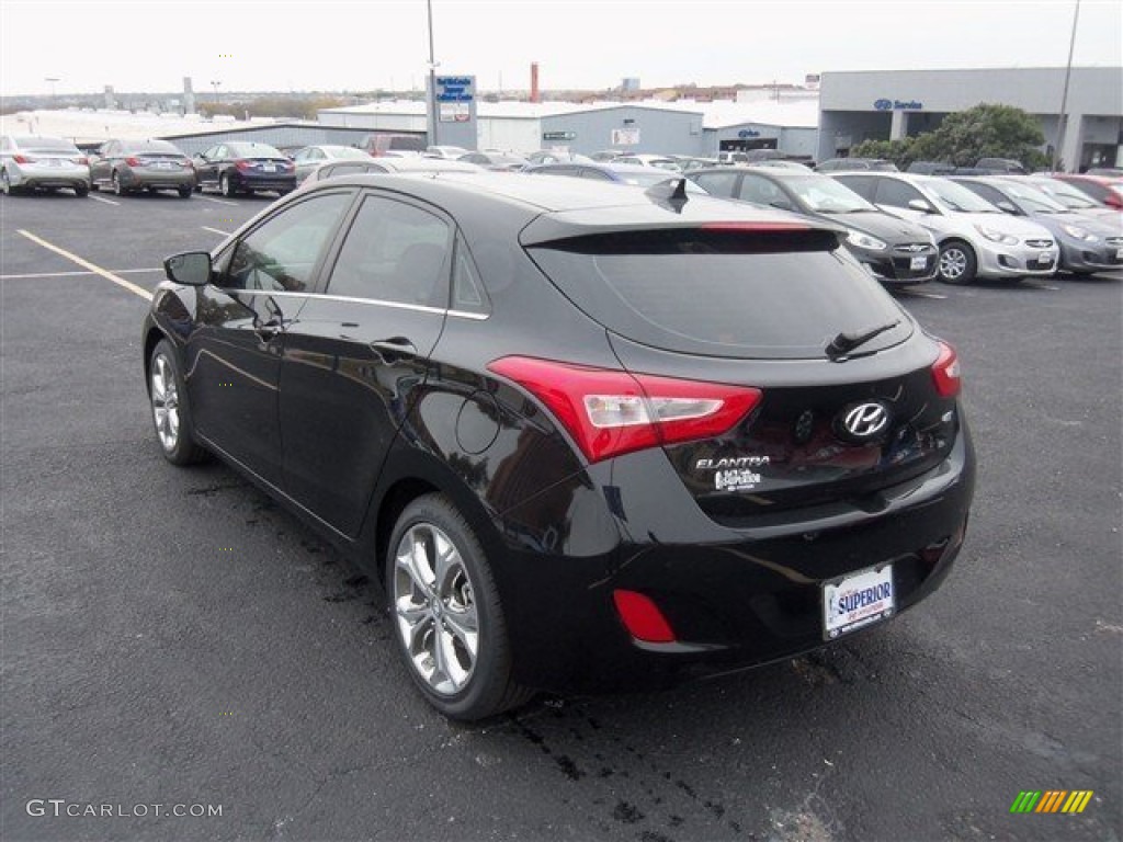 2014 Elantra GT - Black Noir Pearl / Blue photo #4